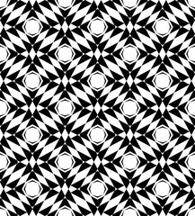 Black and white geometric seamless pattern, abstract background.