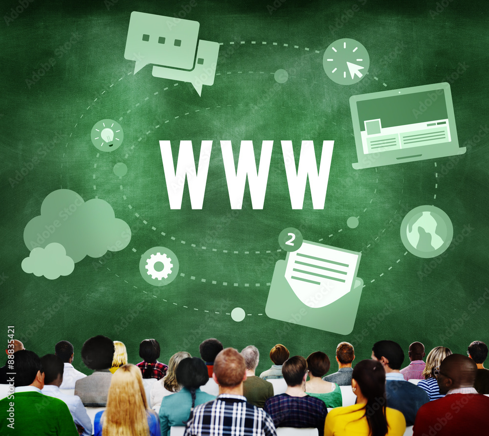 Poster www web internet online connection concept
