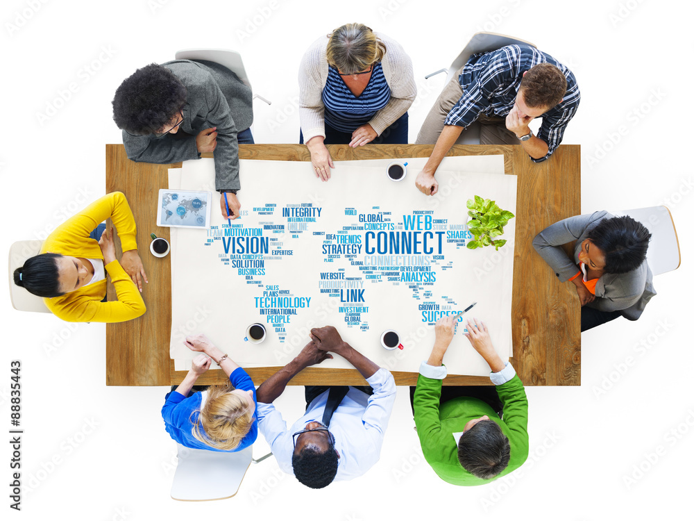 Poster connection social media internet link networking concept