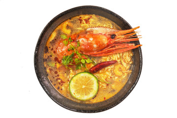 laksa Singaporean noodles dish