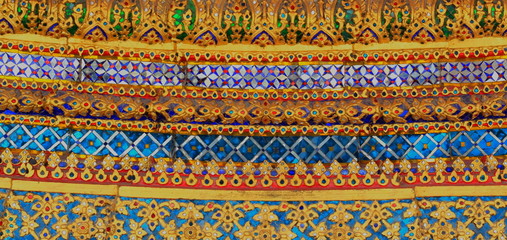 colorful mosaic pattern at Temple