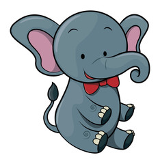 Elephant cartoon illustration