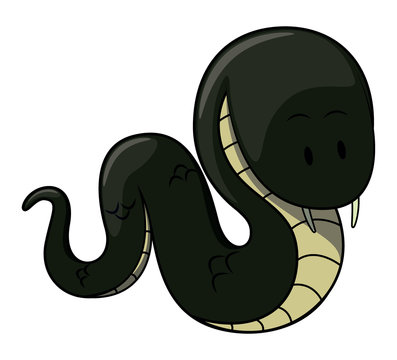 Snake cartoon illustration
