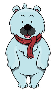 Polar bear cartoon illustration