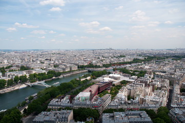 View of the River Seine, captured from  the Eiffel Tower, Paris