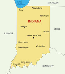Indiana - vector map