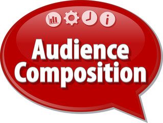 Audience Composition Marketing Business term speech bubble illus