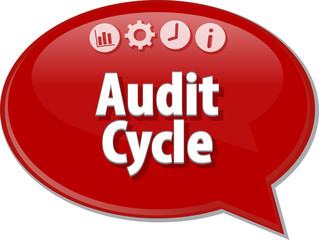 Audit Cycle Finance Business term speech bubble illustration
