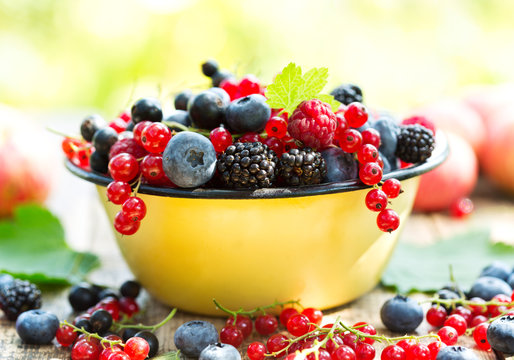 fresh berries in a bowl