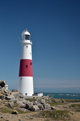Fototapeta na wymiar Lighthouse on Portland Bill in Dorset