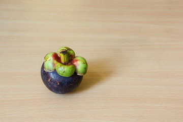 Mangosteen on table