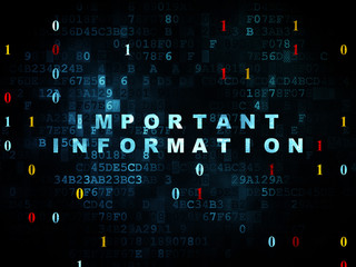 Information concept: Important Information on Digital background