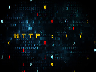 Web design concept: Http on Digital background