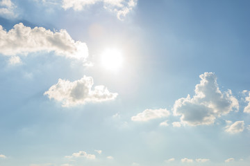 blue sky and sun