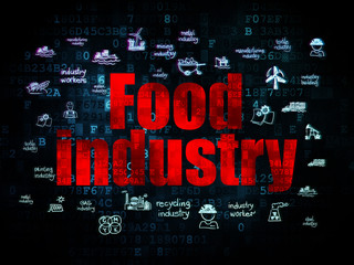 Manufacuring concept: Food Industry on Digital background