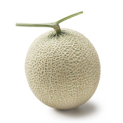 A juicy honeydew melon from Japan on a white background...