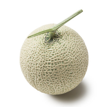 A Juicy Honeydew Melon From Japan On A White Background...