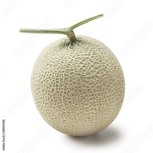 "A juicy honeydew melon from Japan on a white background..." Stock