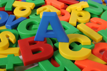 ABC plastic toy letters of alphabet