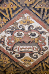 ancient fresco in Huaca de la Luna, Trujillo