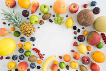 Collection of summer fruits
