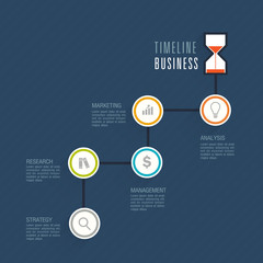 Business timeline infographic template. Vector illustration.