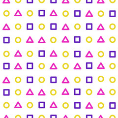 Background circle triangle square