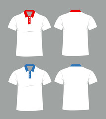Blank t-shirt template. Front and back