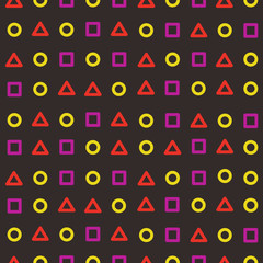 Background circle triangle square