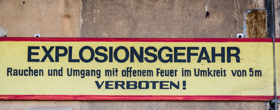 Explosionsgefahr Schild