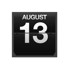 Counter calendar august 13.