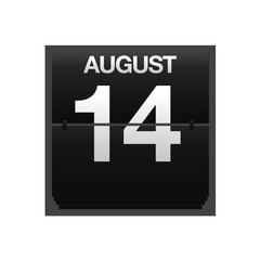 Counter calendar august 14.