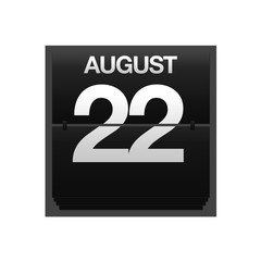 Counter calendar august 22.