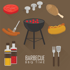 Icons set of Barbecue Grill