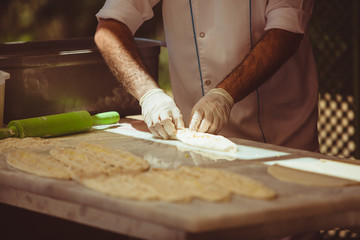 Man making bread