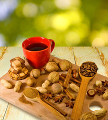 image of coffee and nuts