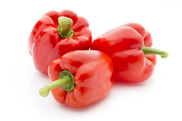 Pepper on the white isolatd background.