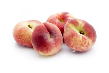Peach on the white isolatd background.