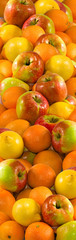 image of many apples and orange