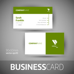 Business card template - vector illustration