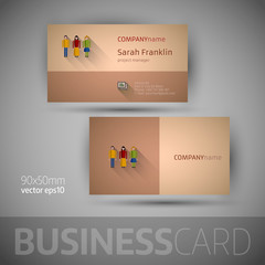 Naklejka premium Business card template - vector illustration