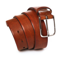 Brown leather belt