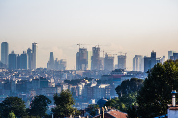 Fototapeta premium View on skyscrapers in Istanbul