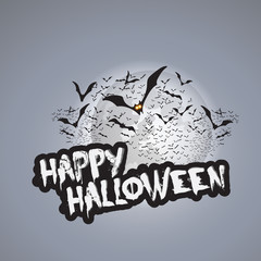 Fototapeta premium Happy Halloween Card Design Template - Vector Illustration