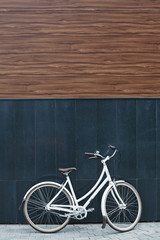 Bicycle against wall