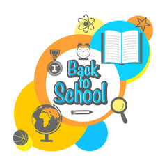 Sticker, tag or label for Back to School.
