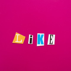 Text with the word like