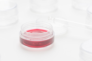 Resarch with samples in lab