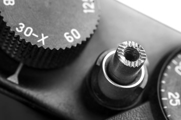 Detail of an old camera