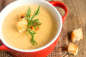 Lentil cream soup